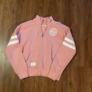 💛 Abercrombie kids half zip, pink, size 11/12